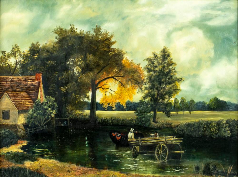 vintage 20c american oil painting after john constable · Broward Auction Gallery LLC · 2026-06-07 John Constable comparable auction result: vintage 20c american oil painting after john constable