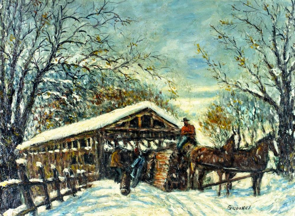 Bonaventura Genelli comparable auction result: giovanni us 20c oil painting