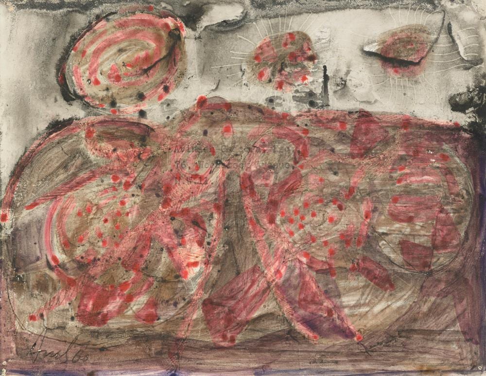 Avinash Chandra comparable auction result: avinash chandra 1931 1991 untitled landscape mixed media on printed c