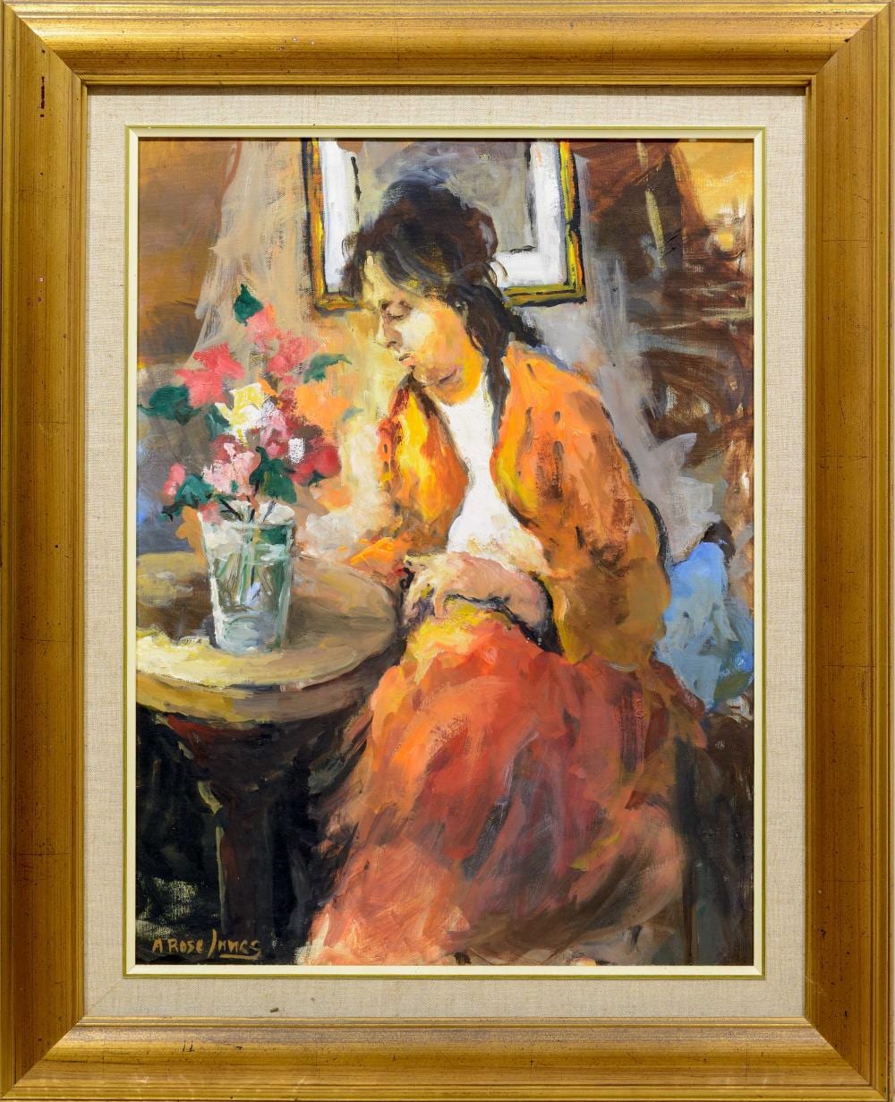 Alexander Rose-Innes comparable auction result: alexander rose innes sa 1915 1996 oil seated lady signed 60 x 45