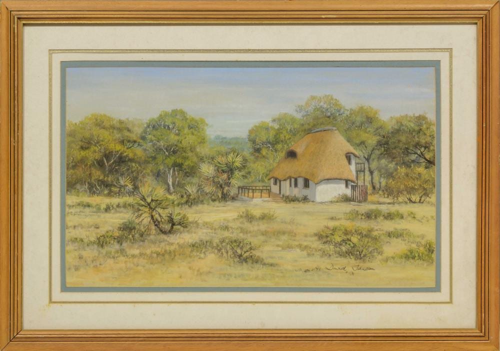David Johnson comparable auction result: david johnson sa born 1972 pastel bushveld cottage signed 40 x 65