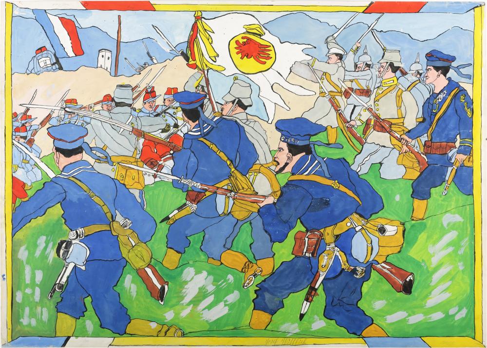 Josef Wittlich comparable auction result: josef wittlich schlachtszene iii