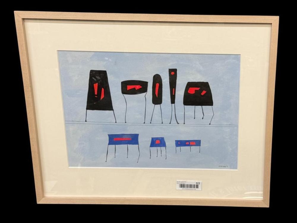 martha visser t hooft signed gouache on paper · Schultz Auctioneers · 2026-03-19 Martha Visser't Hooft comparable auction result: martha visser t hooft signed gouache on paper