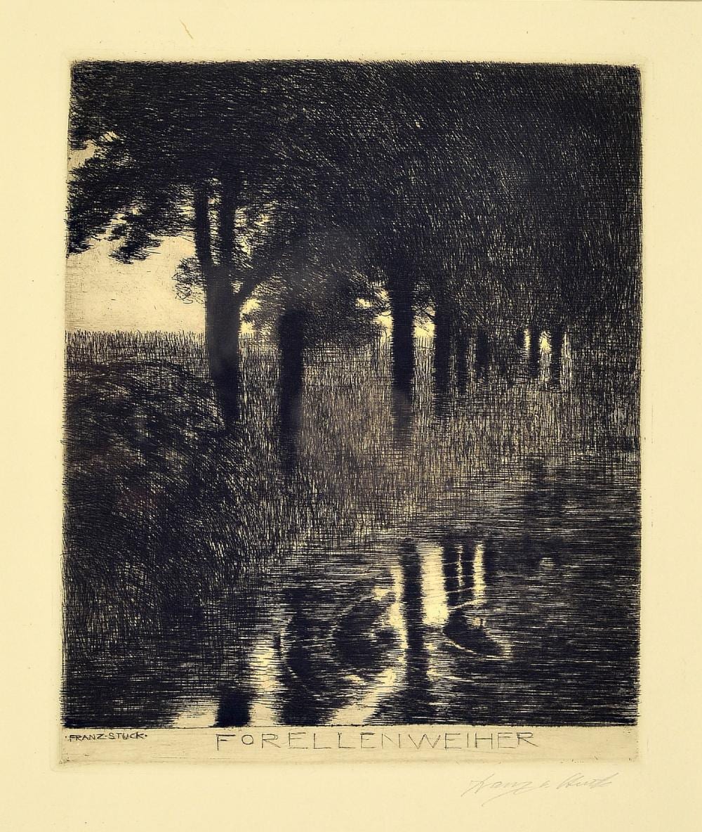 franz von stuck 1863 tettenweis 1928 munich trout pond · Henry's Auktionshaus · 2026-03-28 Franz von Stuck comparable auction result: franz von stuck 1863 tettenweis 1928 munich trout pond