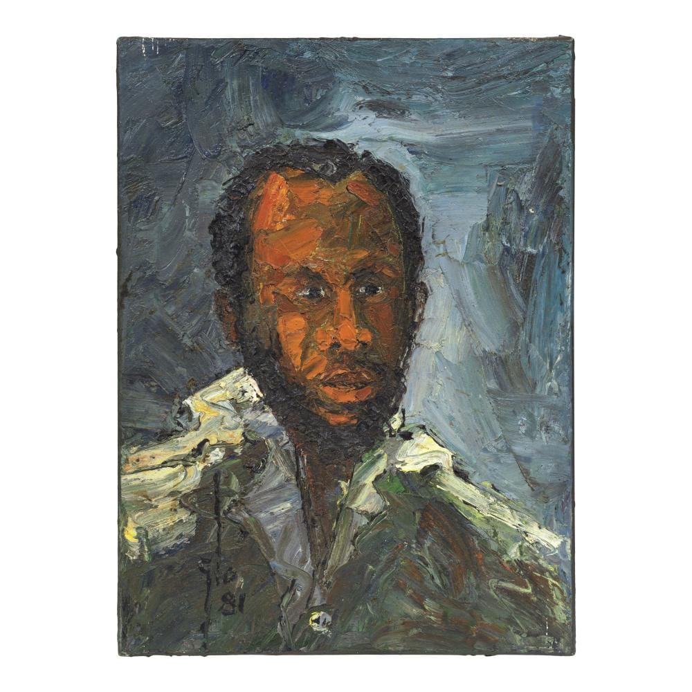 Ablade Glover comparable auction result: ablade glover ghanaian born 1934 self portrait unframed