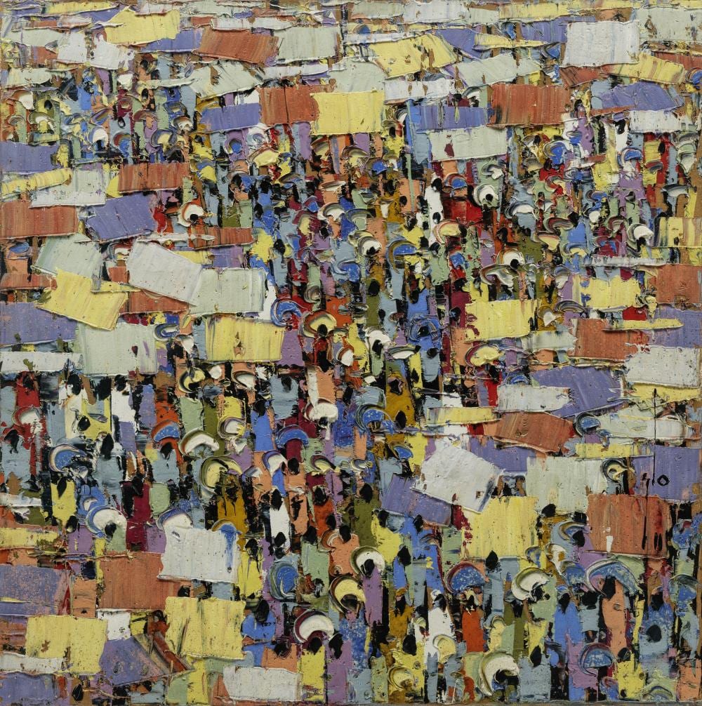Ablade Glover comparable auction result: ablade glover ghanaian born 1934 accra roofs