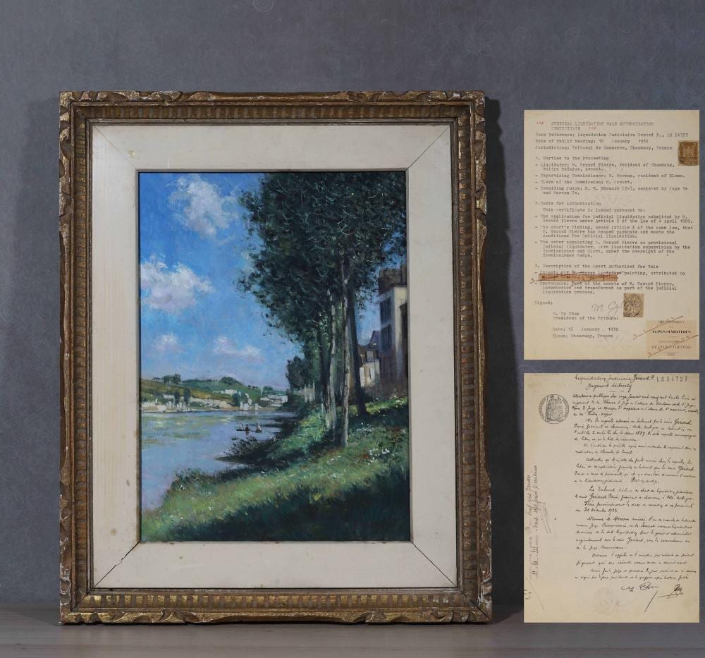 Alfred Sisley comparable auction result: alfred sisley 1839 1899 attributed to oil on canvas