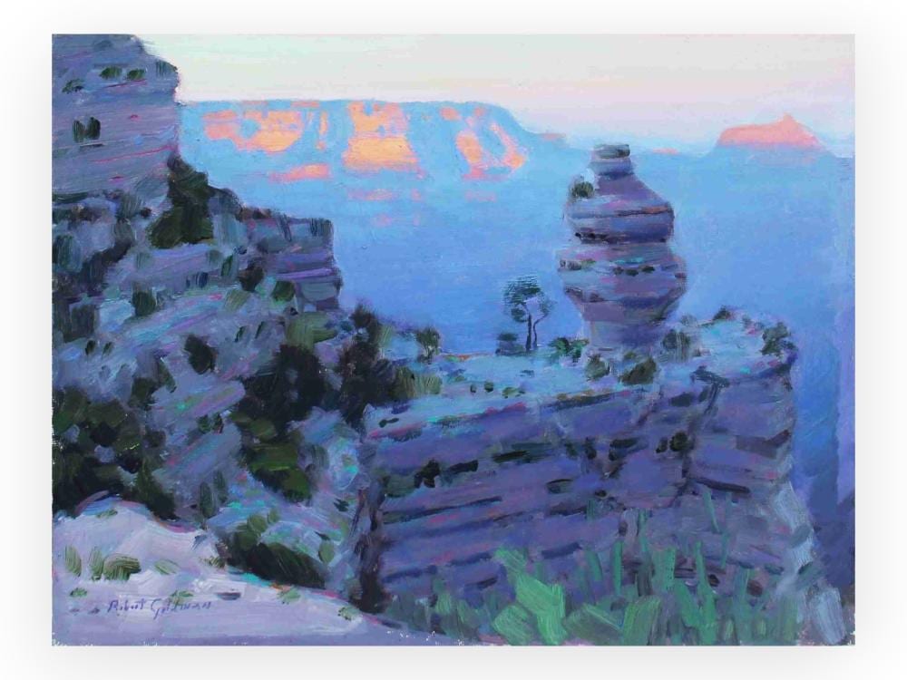 Robert Goldman comparable auction result: robert goldman twilight grand canyon oil