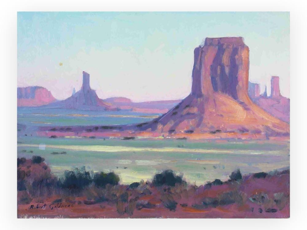 Robert Goldman comparable auction result: robert goldman monument valley oil painting