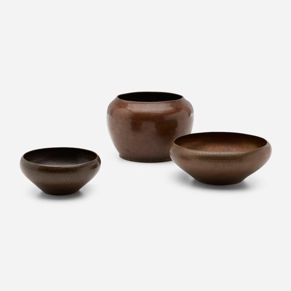 Dirk Van Erp comparable auction result: dirk van erp collection of three vessels