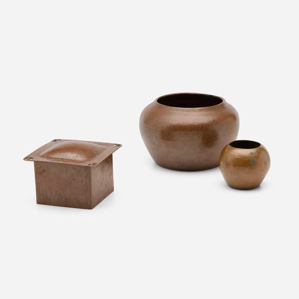 Dirk Van Erp comparable auction result: dirk van erp collection of three table articles