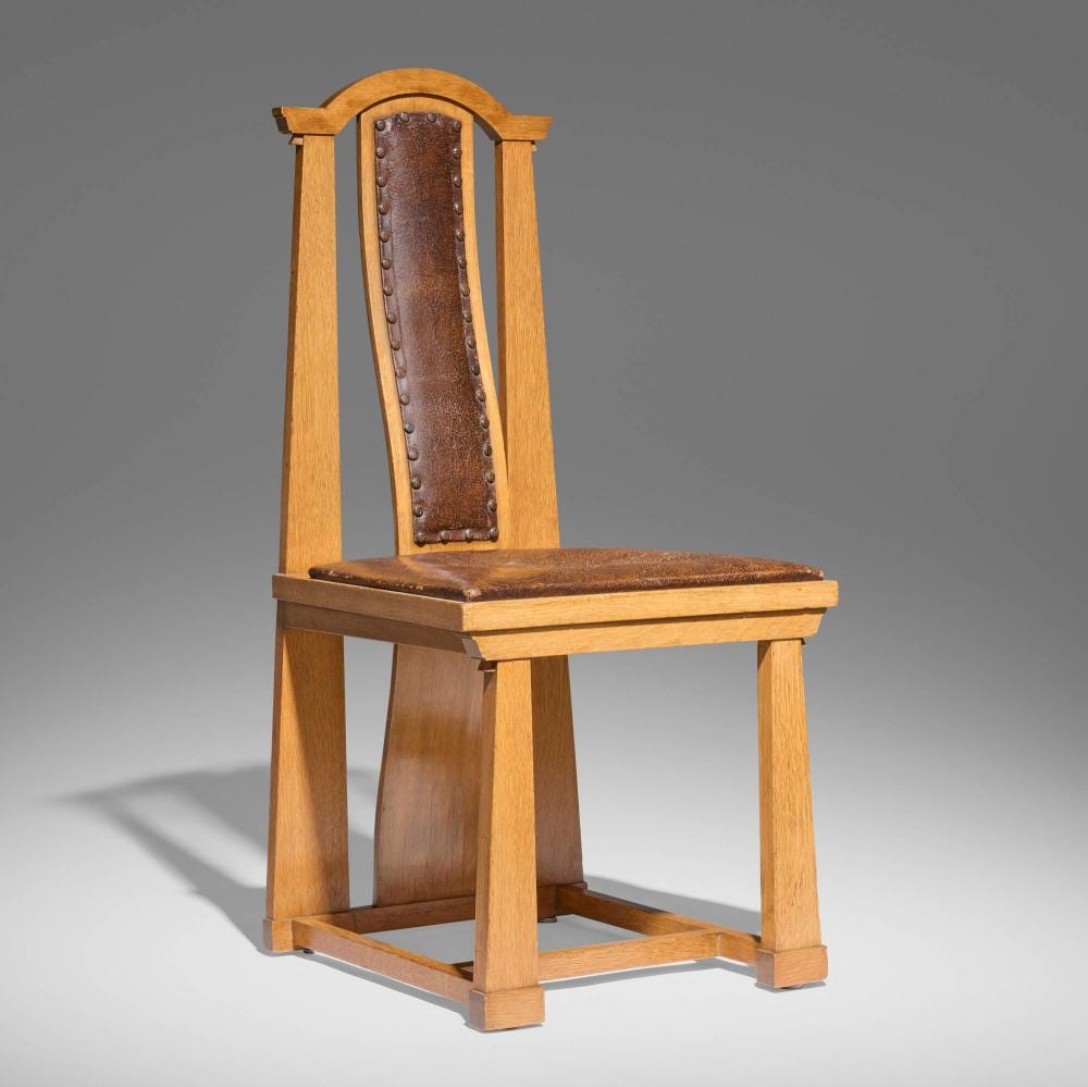 George W Maher comparable auction result: george washington maher dining chair from rockledge the e l king house homer minnesota