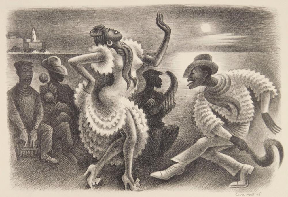 Miguel Covarrubias comparable auction result: miguel covarrubias mexican 1904 1957 lithograph