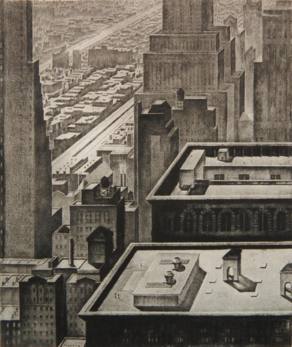Armin Landeck comparable auction result: armin landeck american 1905 1984 drypoint