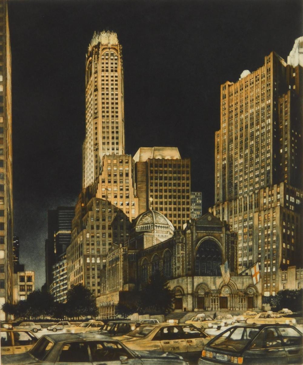 Frederick Mershimer comparable auction result: frederick mershimer american 1958 mezzotint