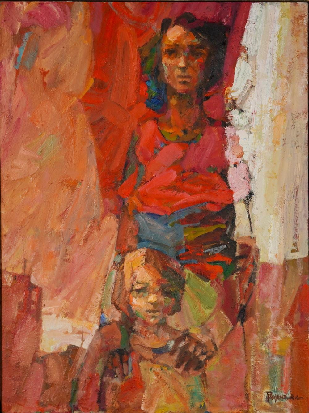 irving rosenzweig american 1915 1983 oil on canvas mother and child · Lion and Unicorn · 2026-03-15 Irving Rosenzweig comparable auction result: irving rosenzweig american 1915 1983 oil on canvas mother and child