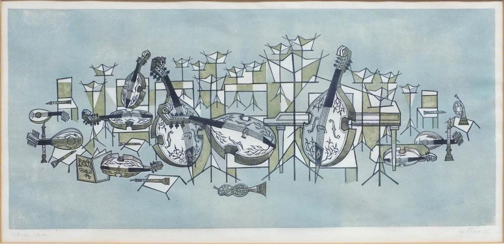 Hans Jelinek comparable auction result: hans jelinek austrian american 1910 1992 intermission lithograph signed l r and titled l l frame 15 x 23 1 2 in 38 1 x 59 7 cm