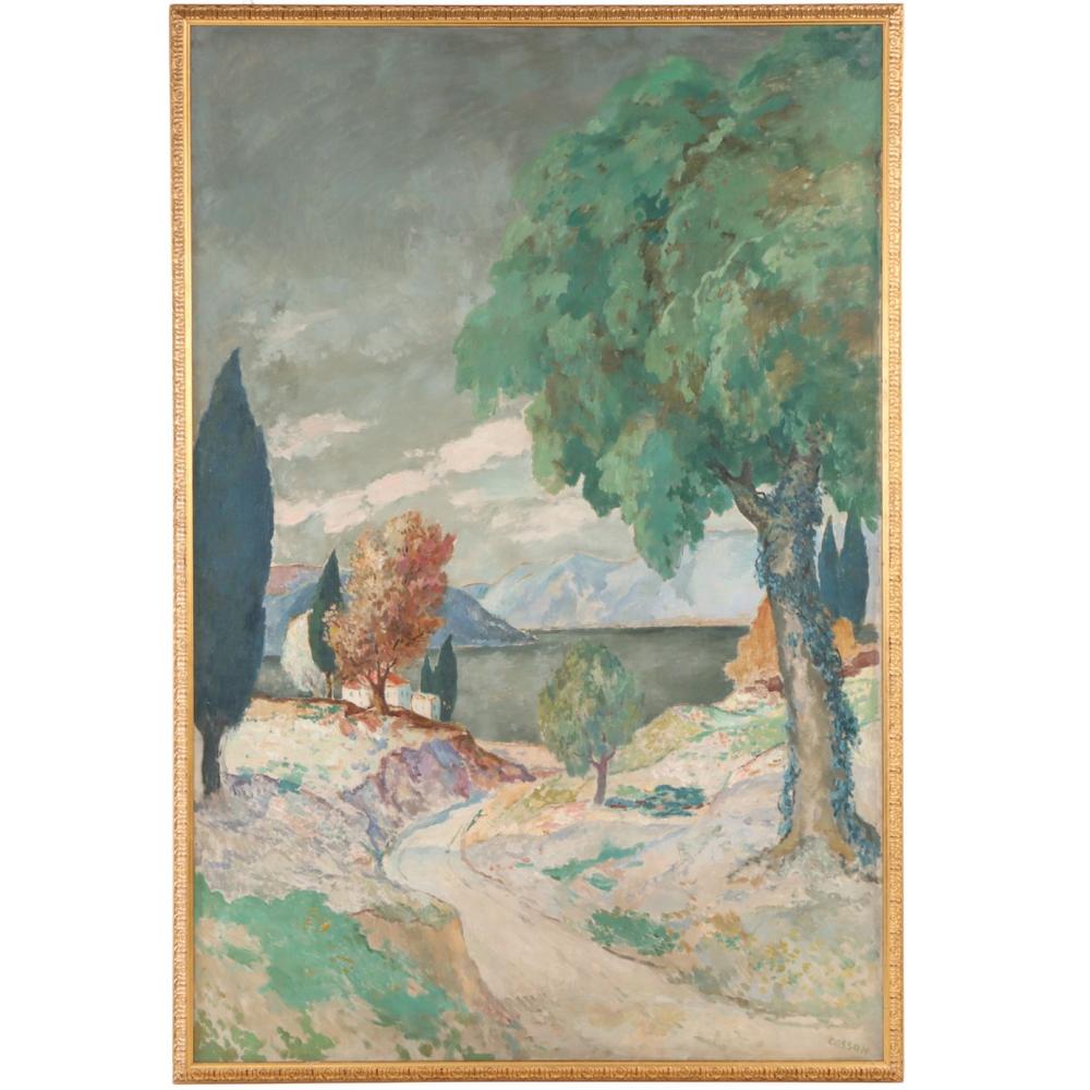 Marcel Cosson comparable auction result: jean louis marcel cosson french 1887 1956 a salon size impressionist landscape painting of a
