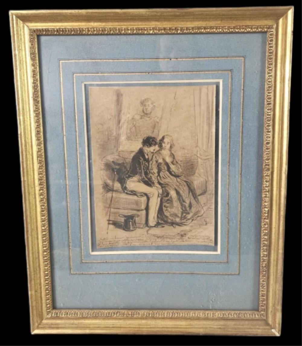 Paul Gavarni comparable auction result: paul gavarni 1804 1866 tete a tete