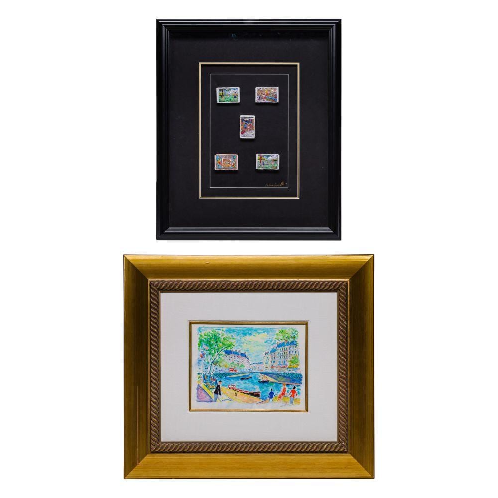 Leslie Lew comparable auction result: leslie lew american b 1953 dick and jane matchbox series mixed media