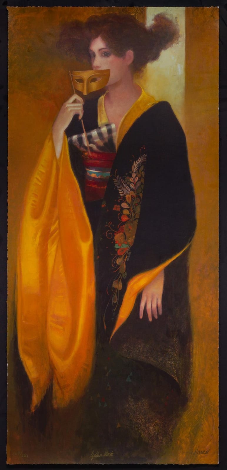 Felix Mas comparable auction result: felix mas american b 1935 golden mask serigraph