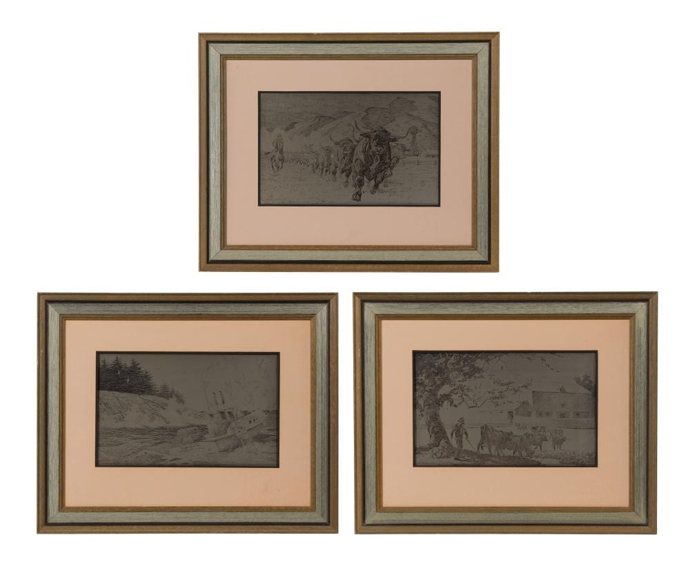 Jamie Wyeth comparable auction result: jamie wyeth american b 1946 sterling silver franklin mint etching collection