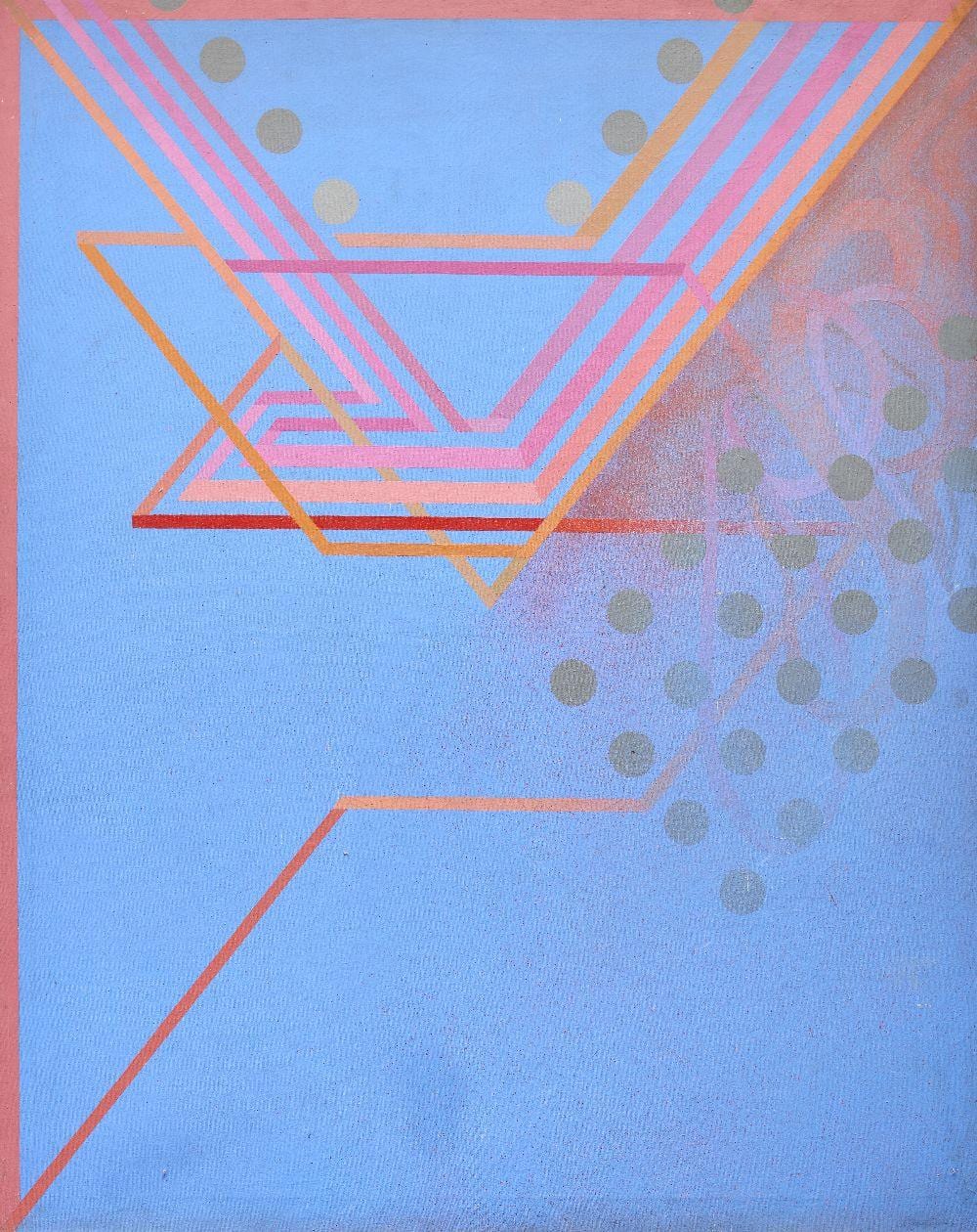 david leverett red on blue · Roseberys · 2026-03-25 David Leverett comparable auction result: david leverett red on blue