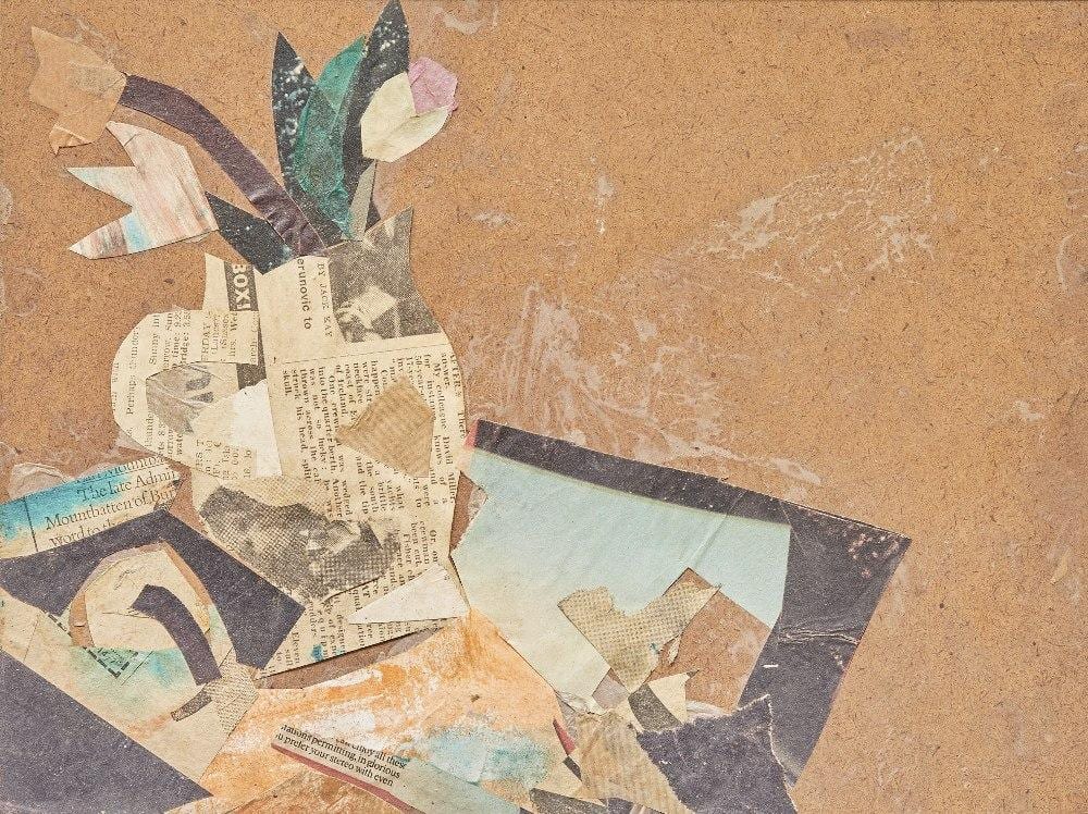 Gwyneth Johnstone comparable auction result: gwyneth johnstone decoupage still life