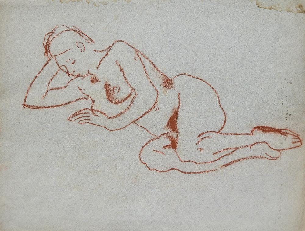 Joachim Weingart comparable auction result: joachim weingart reclining female nude