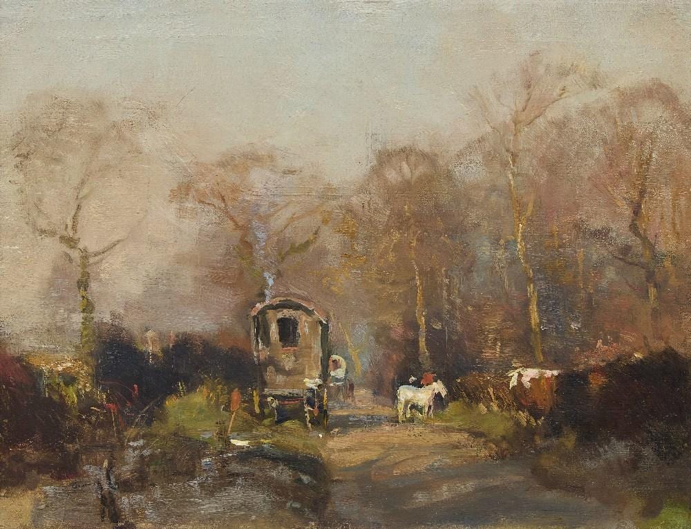 Harry Mitton Wilson comparable auction result: harry mitton wilson gypsy encampment autumn