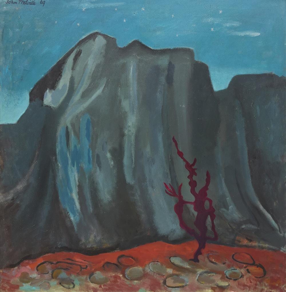 John Melville comparable auction result: john melville starry night 1969