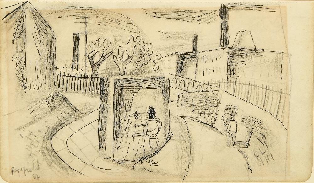 Robert Colquhoun comparable auction result: robert colquhoun ryefield c 1930 40