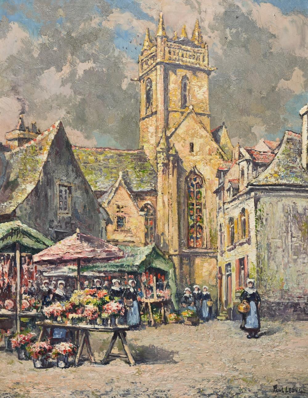 Paul Leduc comparable auction result: paul leduc 1876 1943 oil on canvas march quimperle bretagne 1931 signed