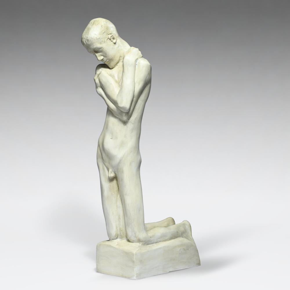 George Minne comparable auction result: george minne 1866 1941 sculpture in patinated plaster l agenouill de la fontaine signed