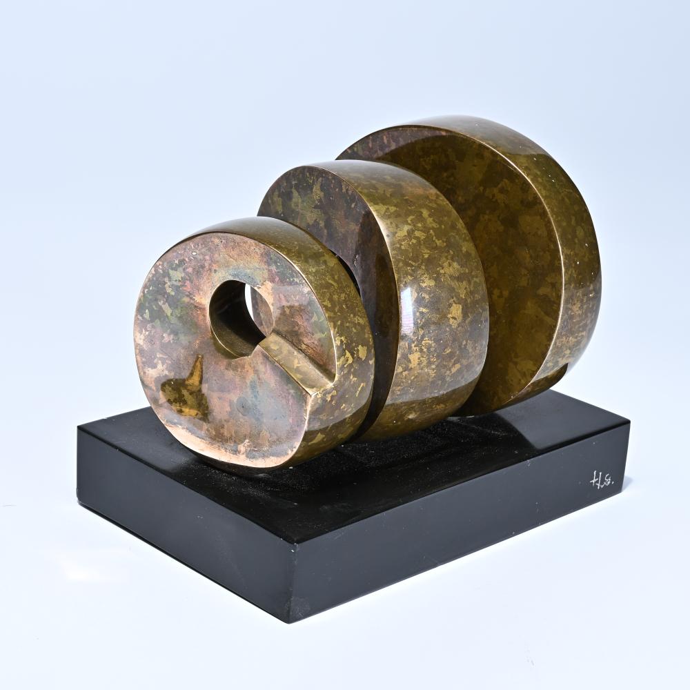 Hilde Van Sumere comparable auction result: hilde van sumere 1932 2013 bronze sculpture spiral 1967 monogrammed