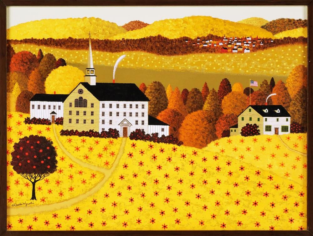 Charles Wysocki comparable auction result: charles wysocki oil on canvas painting