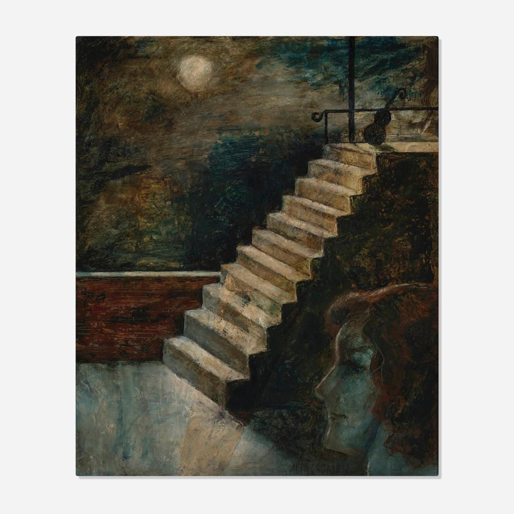 Gertrude Abercrombie comparable auction result: gertrude abercrombie stairway