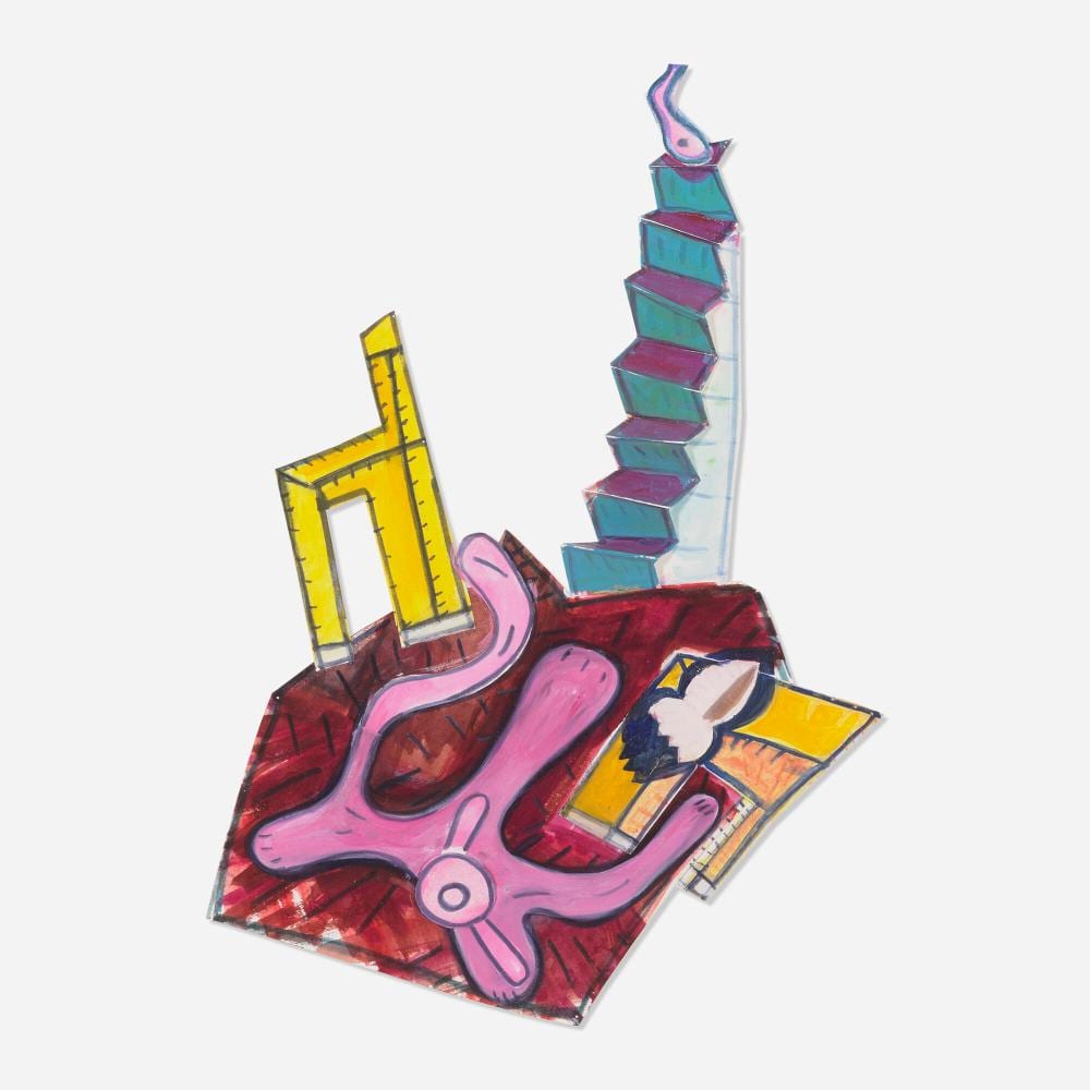 Elizabeth Murray comparable auction result: elizabeth murray foot stairs dog