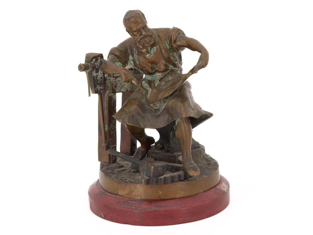 Hans Guradze comparable auction result: hans guradze 1861 1922 bronze sculpture the mechanical engineer circa 1890