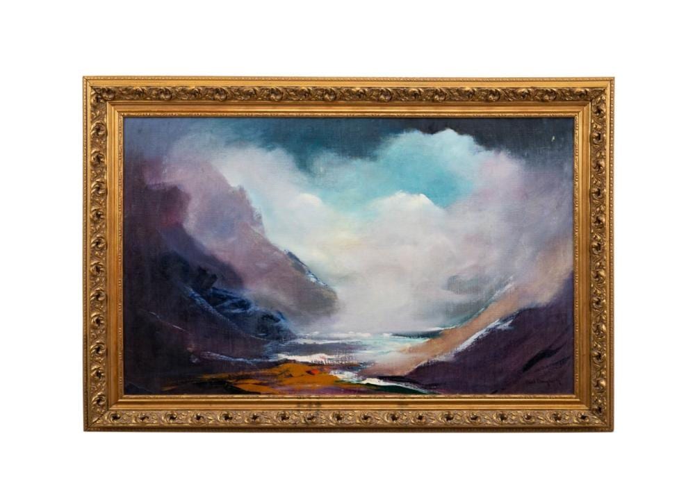 Paul Dougherty comparable auction result: paul dougherty california coastal scene oil