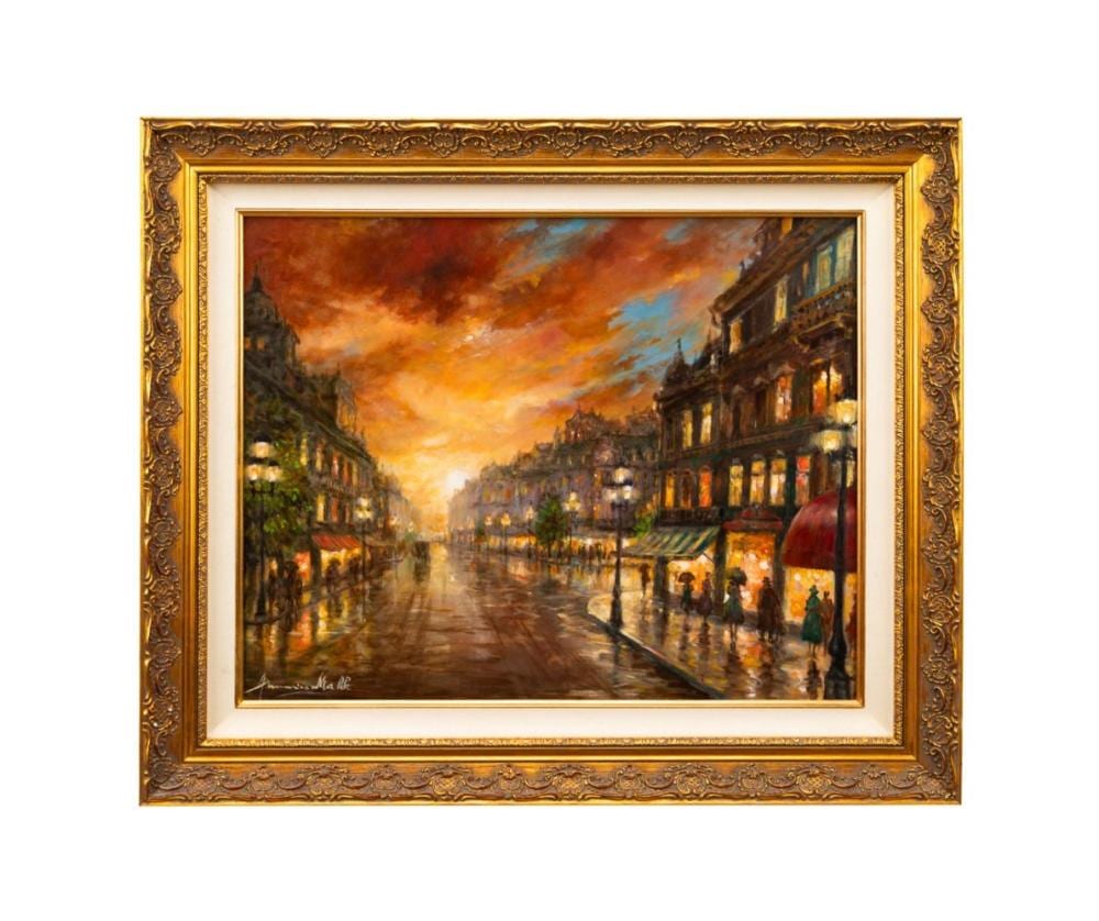 Americo Makk comparable auction result: americo makk hazy orange oil on canvas