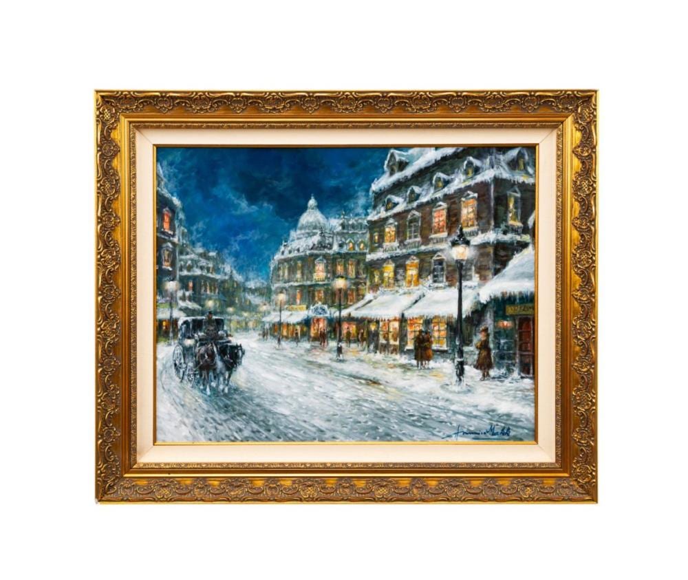 Americo Makk comparable auction result: americo makk silver and gold oil on canvas