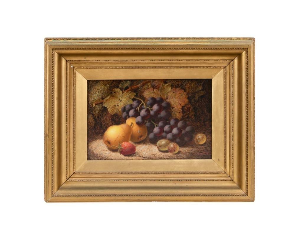 Oliver Clare comparable auction result: oliver clare still life with fruit oil on panel
