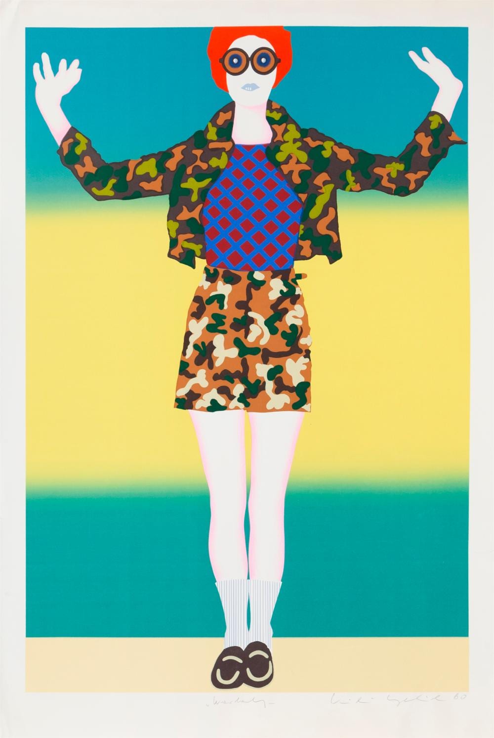 Kiki Kogelnik comparable auction result: kiki kogelnik war baby screenprint