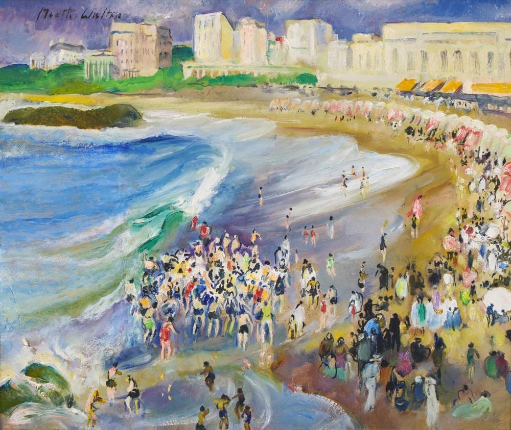 Martha Walter comparable auction result: martha walter american 1875 1976 bathing by the biarritz rock