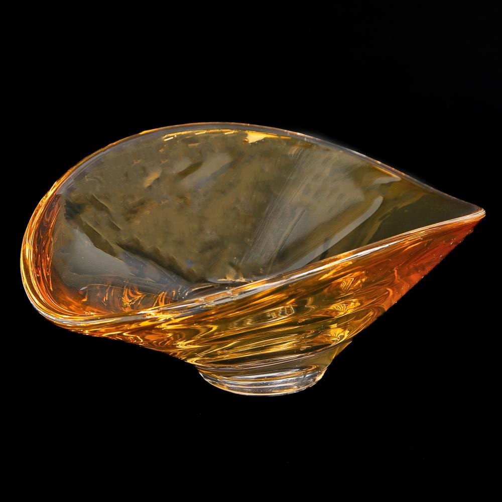 Goran Warff comparable auction result: goran warff for kosta boda oval amber glass bowl