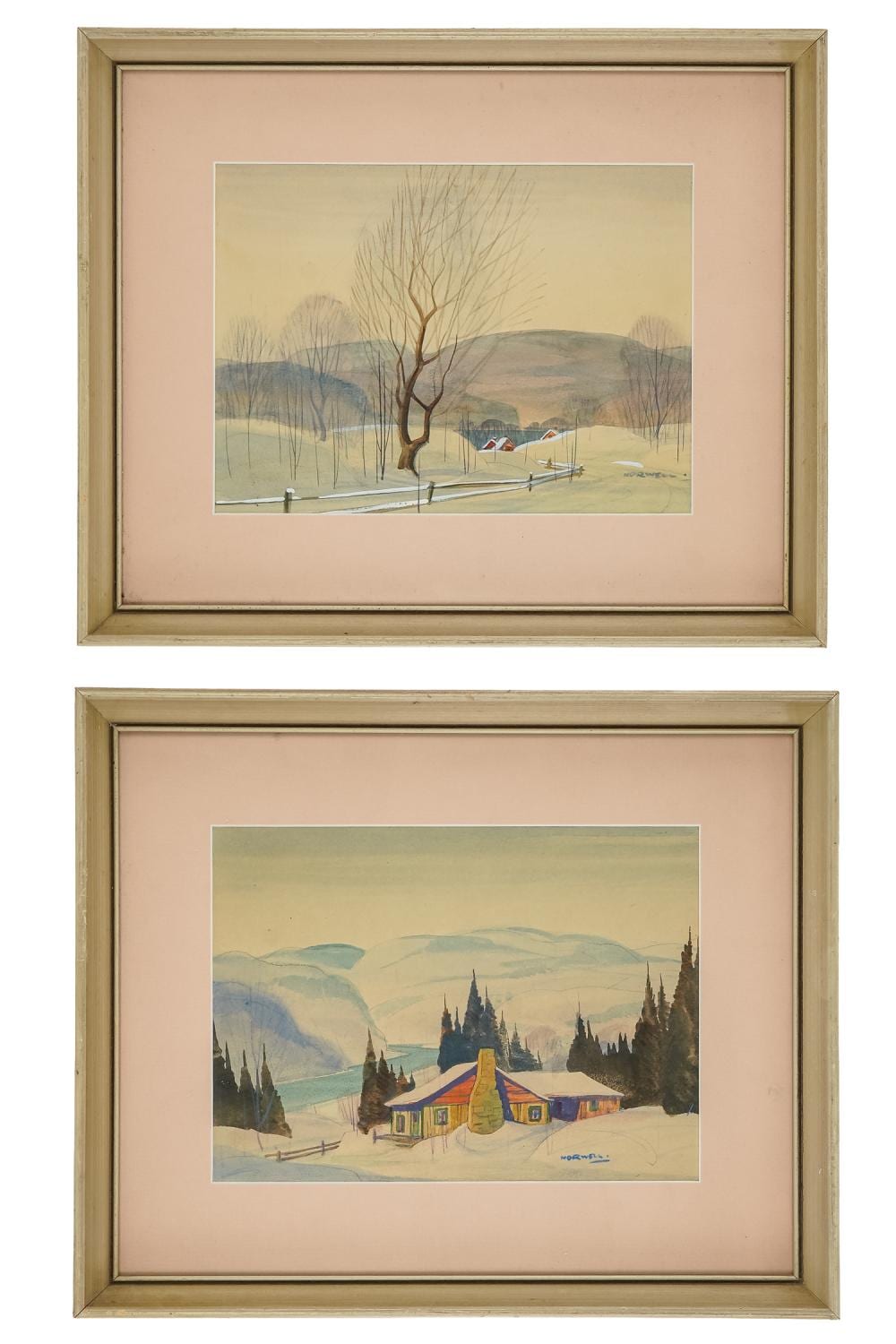 Graham Noble Norwell comparable auction result: graham noble norwell ca 1901 1967 two winter landscapes