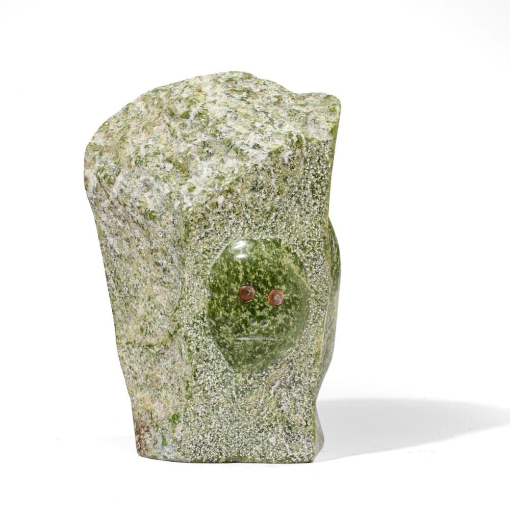 Matiusie Iyaituk comparable auction result: matiusie iyaituk famine green stone sculpture