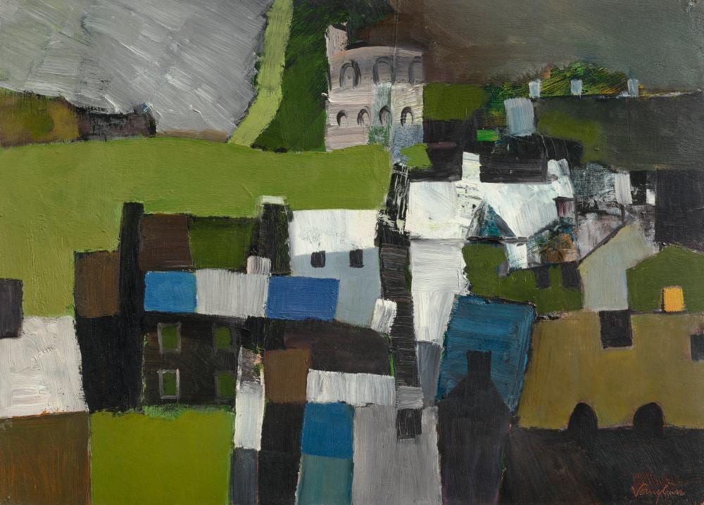 Keith Vaughan comparable auction result: keith vaughan 1912 1977 richmond in yorkshire oil on card10 x 14 in
