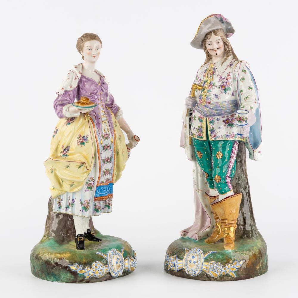 Paul (1830) Duboy comparable auction result: paul duboy 1830 c 1887 a pair of porcelain figurines landlady and nobleman 19th c